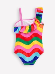 Boden Pink Lila One Shoulder Rainbow Swimsuit - Image 2 of 3