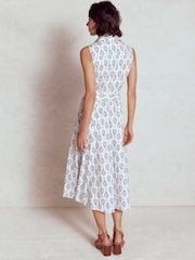 Boden Cream Amy Sleeveless Tennis Shirt Dress - Image 3 of 5