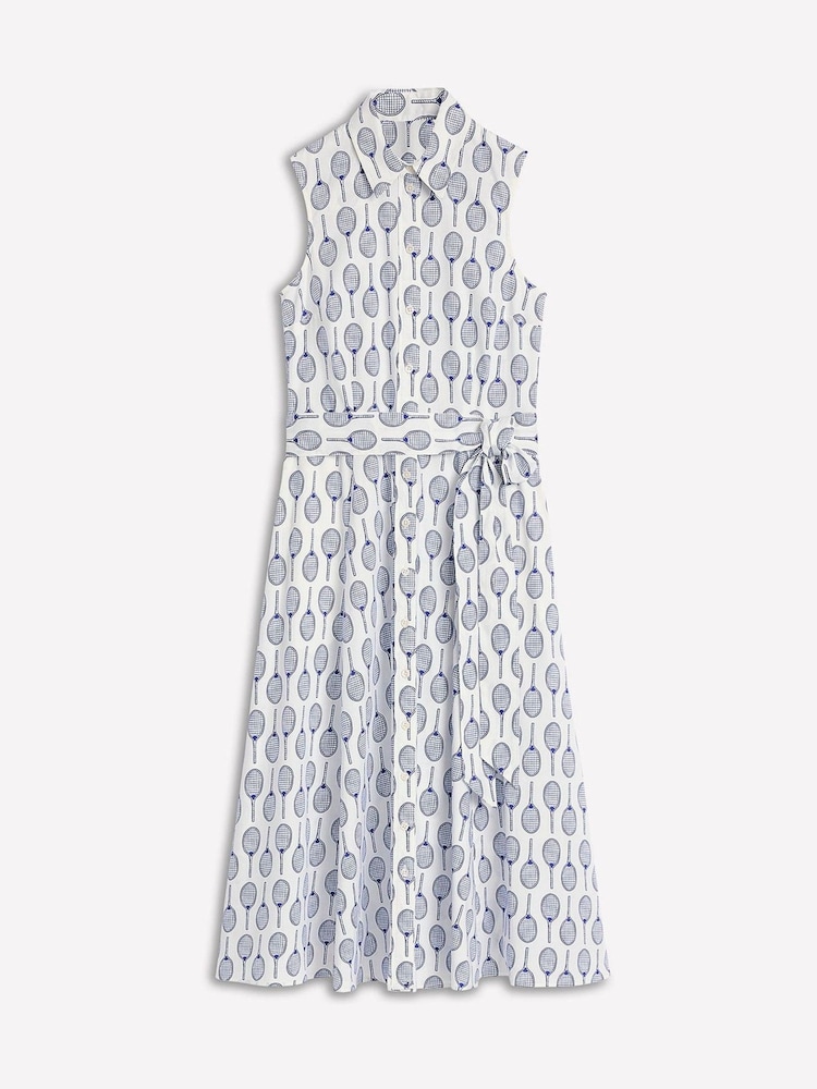 Boden Cream Amy Sleeveless Tennis Shirt Dress - Image 5 of 5