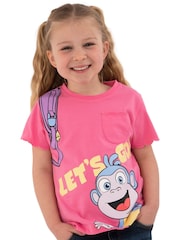 Character Pink Girls Dora The Explorer T-Shirt - Image 4 of 10