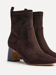 Linzi Brown Francisco Stacked Block Heel Ankle Boots - Image 5 of 5