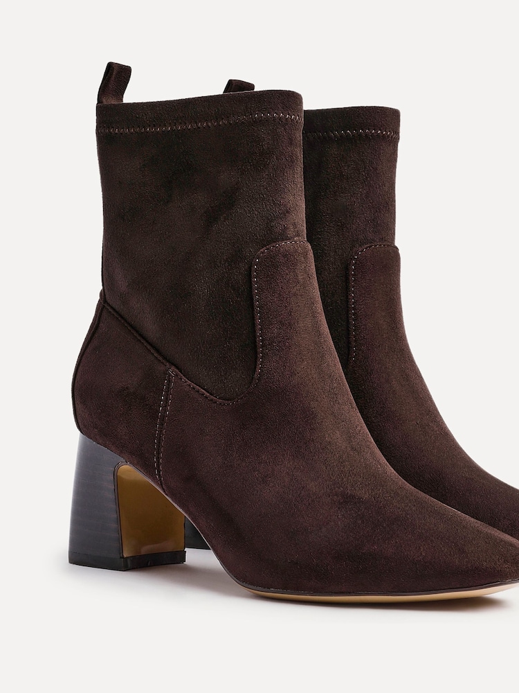 Linzi Brown Francisco Stacked Block Heel Ankle Boots - Image 5 of 5