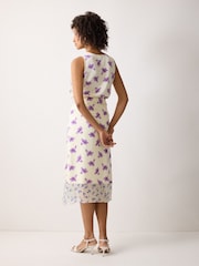 Jigsaw Purple Lily Silk Trim Drape Top - Image 4 of 4