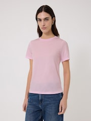 Jigsaw Pink Supima Cotton Crew Neck T-Shirt - Image 3 of 6