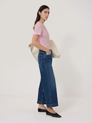 Jigsaw Pink Supima Cotton Crew Neck T-Shirt - Image 4 of 6