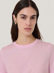Jigsaw Pink Supima Cotton Crew Neck T-Shirt - Image 5 of 6
