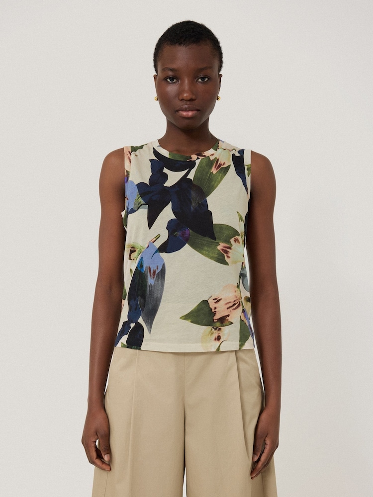 Jigsaw Natural Future Botanic Cotton Tank - Image 2 of 4