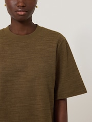 Jigsaw Green Short Sleeve Textured T-Shirt - Image 4 of 5