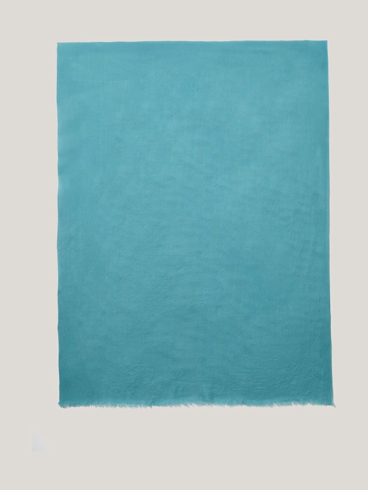 Jigsaw Blue Wool Silk Pashmina Scarf - Image 1 of 5 Jigsaw Blue Wool Silk Pashmina Scarf - Image 1 of 5