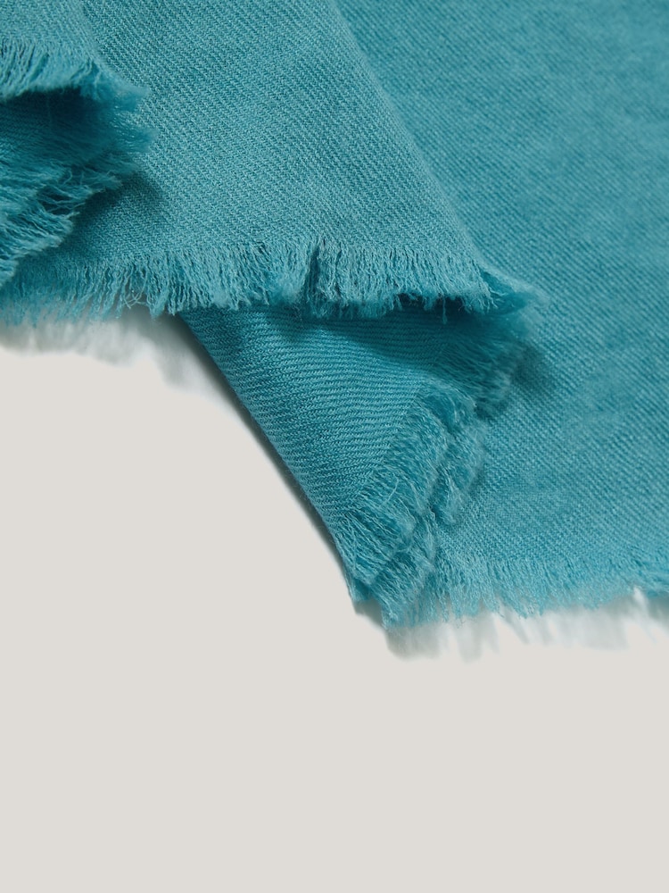 Jigsaw Blue Wool Silk Pashmina Scarf - Image 2 of 5