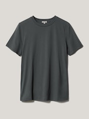 Jigsaw Grey Supima Cotton Crew Neck T-Shirt - Image 6 of 6