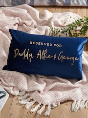 Personalised Fathers Day Velvet Dads Cushion by No Ordinary Gift - Image 1 of 1