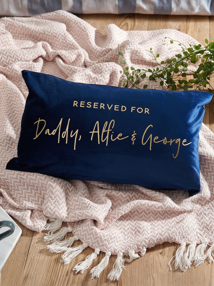 Personalised Fathers Day Velvet Dads Cushion by No Ordinary Gift - Image 1 of 1