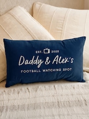 Personalised TV Watching Spot Velvet Cushion by No Ordinary Gift - Image 1 of 2
