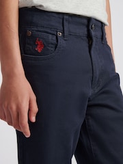 U.S. Polo Assn. Dark Sapphire Navy Boys Core 5 Pocket Trousers - Image 2 of 10