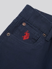 U.S. Polo Assn. Dark Sapphire Navy Boys Core 5 Pocket Trousers - Image 8 of 10