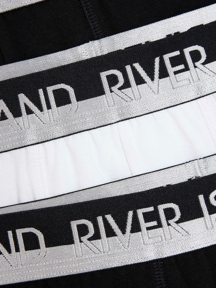 River Island Silver Split Waistband Boxers 4 Pack - Imagem 4 de 4
