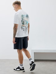 River Island White Regular Fit  Stripe T-Shirt - Image 3 of 4