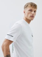 River Island White Regular Fit  Stripe T-Shirt - Image 4 of 4
