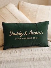 Personalised Special Spot Fathers Day Velvet Cushion by No Ordinary Gift - Image 1 of 2