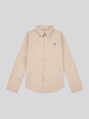 U.S. Polo Assn. Natural Boys Linen Blend Shirt - Image 1 of 3
