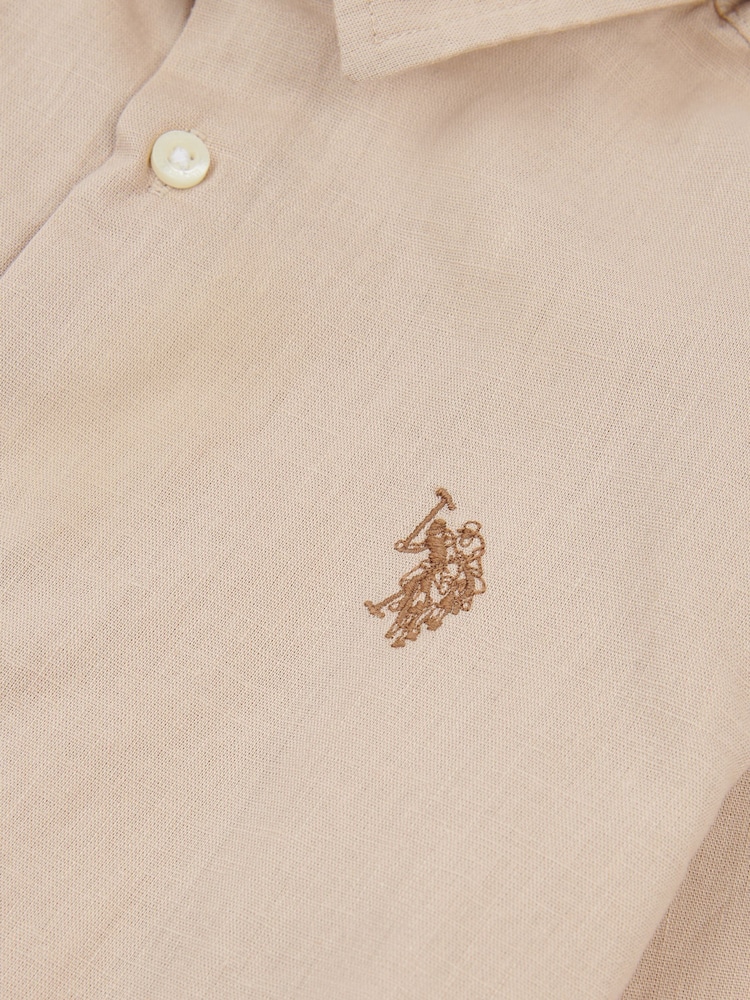 U.S. Polo Assn. Natural Boys Linen Blend Shirt - Image 3 of 3