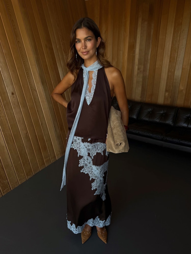 never fully dressed brown and blue lace Buy Chocolate Top from Next USA Beige Goddess Dress * Collection:FY24WK1740OFF Color:ivory(photo color) while the straight