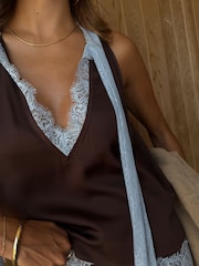 Never Fully Dressed Brown Chocolate Lace Top - Image 8 of 14