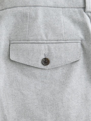 ពណ៌ប្រផេះស្រាល - ខោ N.Premium Regular Fit Smart Brushed Cotton - រូបភាព 9 នៃ 9