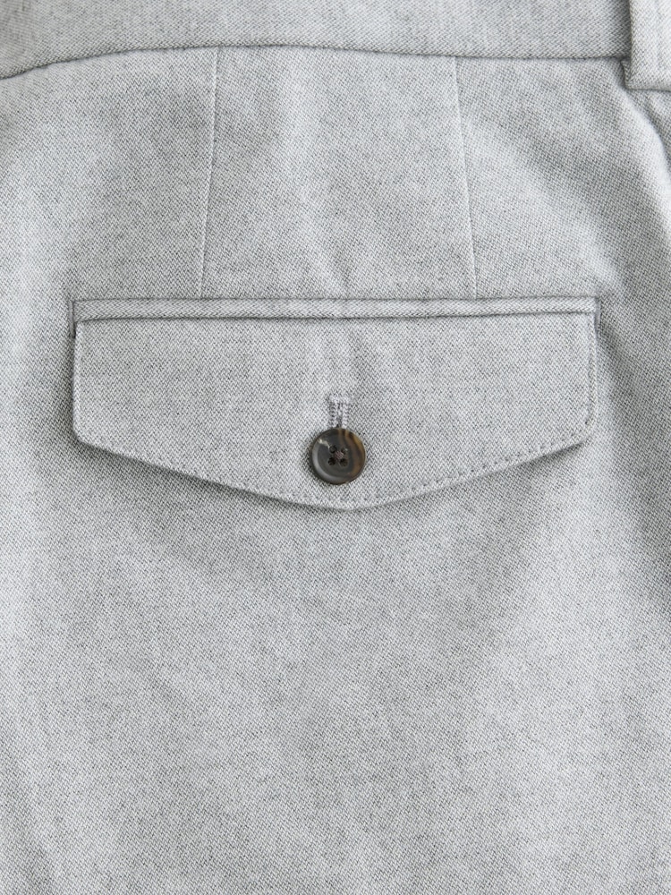 ពណ៌ប្រផេះស្រាល - ខោ N.Premium Regular Fit Smart Brushed Cotton - រូបភាព 9 នៃ 9