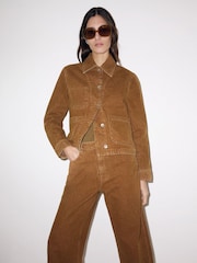 Jigsaw Brown Tyne Wide Leg Cropped Jeans - Image 3 of 6