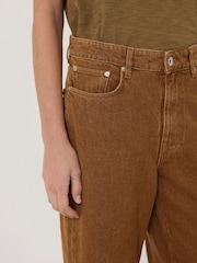 Jigsaw Brown Tyne Wide Leg Cropped Jeans - Image 5 of 6