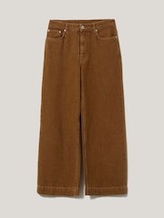 Jigsaw Brown Tyne Wide Leg Cropped Jeans - Image 6 of 6