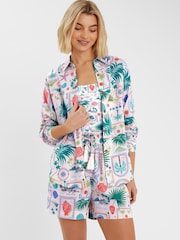 Accessorize Postcard Print Shirt - Bild 1 von 4