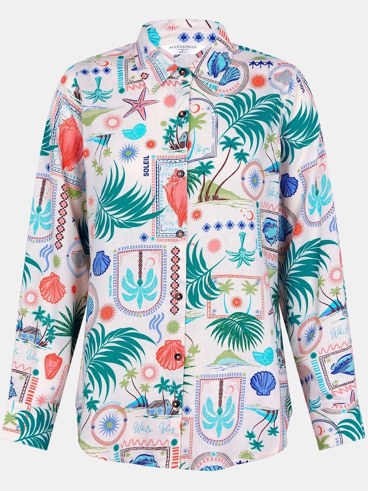 Accessorize Postcard Print Shirt - Bild 4 von 4