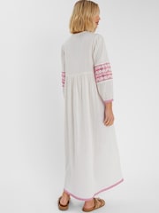 Accessorize Natural Embroidered Long Sleeve Maxi Dress - Image 2 of 4