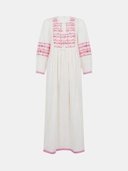 Accessorize Natural Embroidered Long Sleeve Maxi Dress - Image 4 of 4