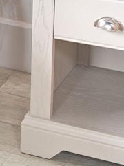Pacific Natural Fairford Oak and Parchment White 1 Drawer Bedside Unit - Image 2 of 6