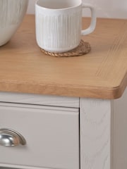 Pacific Natural Fairford Oak and Parchment White 1 Drawer Bedside Unit - Image 4 of 6