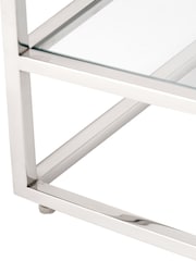 Pacific Silver Aleandra Glass and Metal Coffee Table - Image 6 of 6
