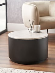 Pacific Black Remy Marble Effect and Metal Storage Coffee Table - Image 1 of 6