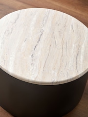 Pacific Black Remy Marble Effect and Metal Storage Coffee Table - Image 4 of 6