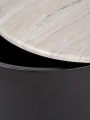Pacific Black Remy Marble Effect and Metal Storage Coffee Table - Image 6 of 6