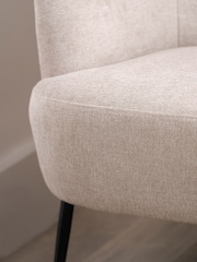 Pacific Cream Aviana Chenille and Metal Sofa - Image 3 of 6