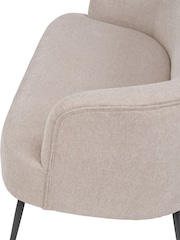 Pacific Cream Aviana Chenille and Metal Sofa - Image 4 of 6