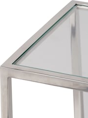 Pacific Silver Aleandra Glass and Metal Side Table - Image 5 of 6