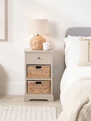 Pacific Cream Devonshire Pine Wood 1 Drawer 2 Basket Unit - Image 1 of 5