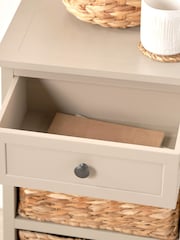 Pacific Cream Devonshire Pine Wood 1 Drawer 2 Basket Unit - Image 3 of 5