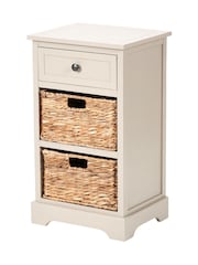 Pacific Cream Devonshire Pine Wood 1 Drawer 2 Basket Unit - Image 4 of 5