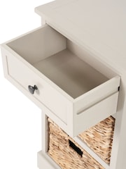 Pacific Cream Devonshire Pine Wood 1 Drawer 2 Basket Unit - Image 5 of 5